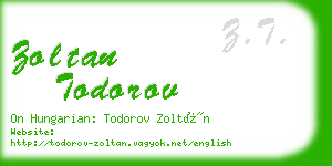 zoltan todorov business card